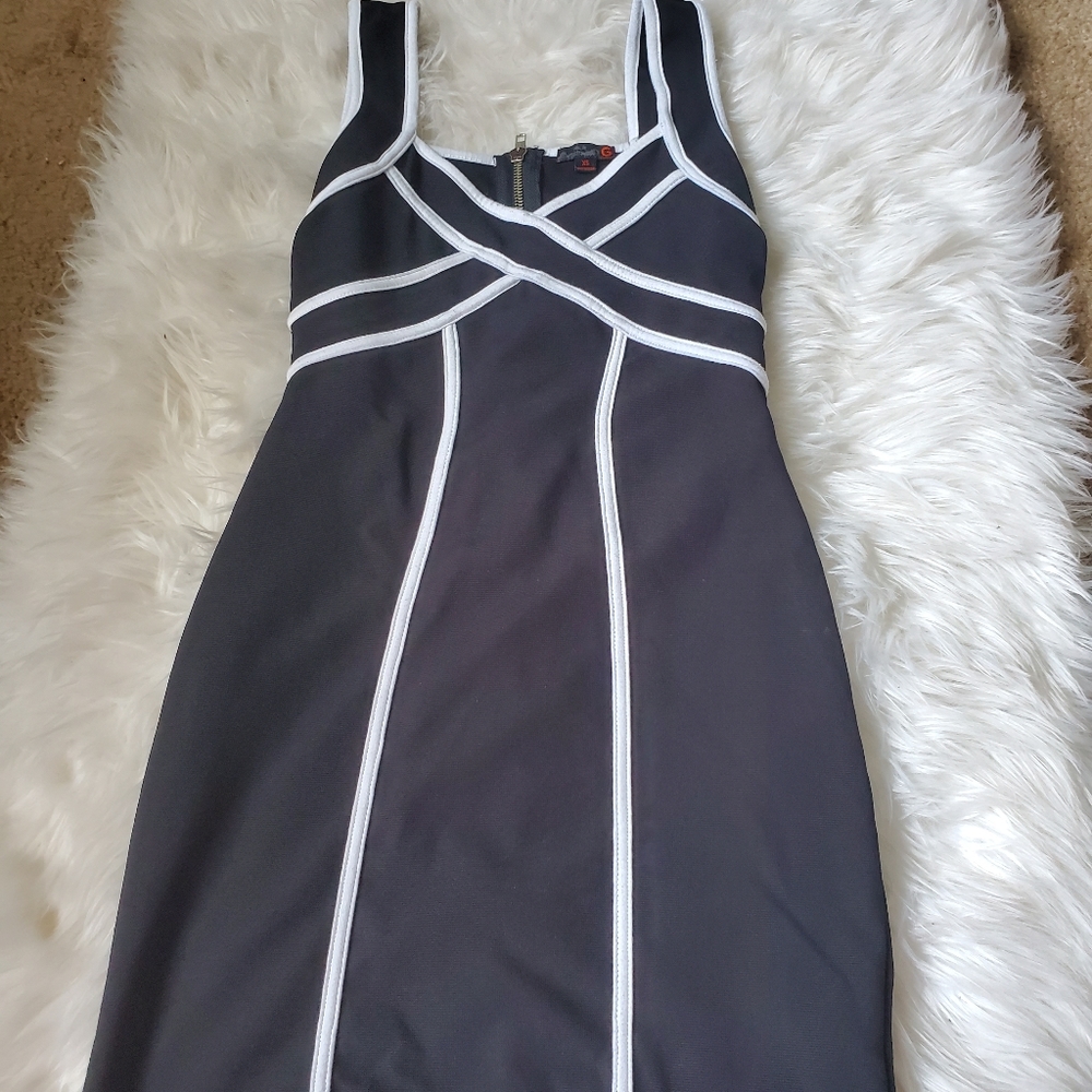 Sexy Black and White Mini Dress